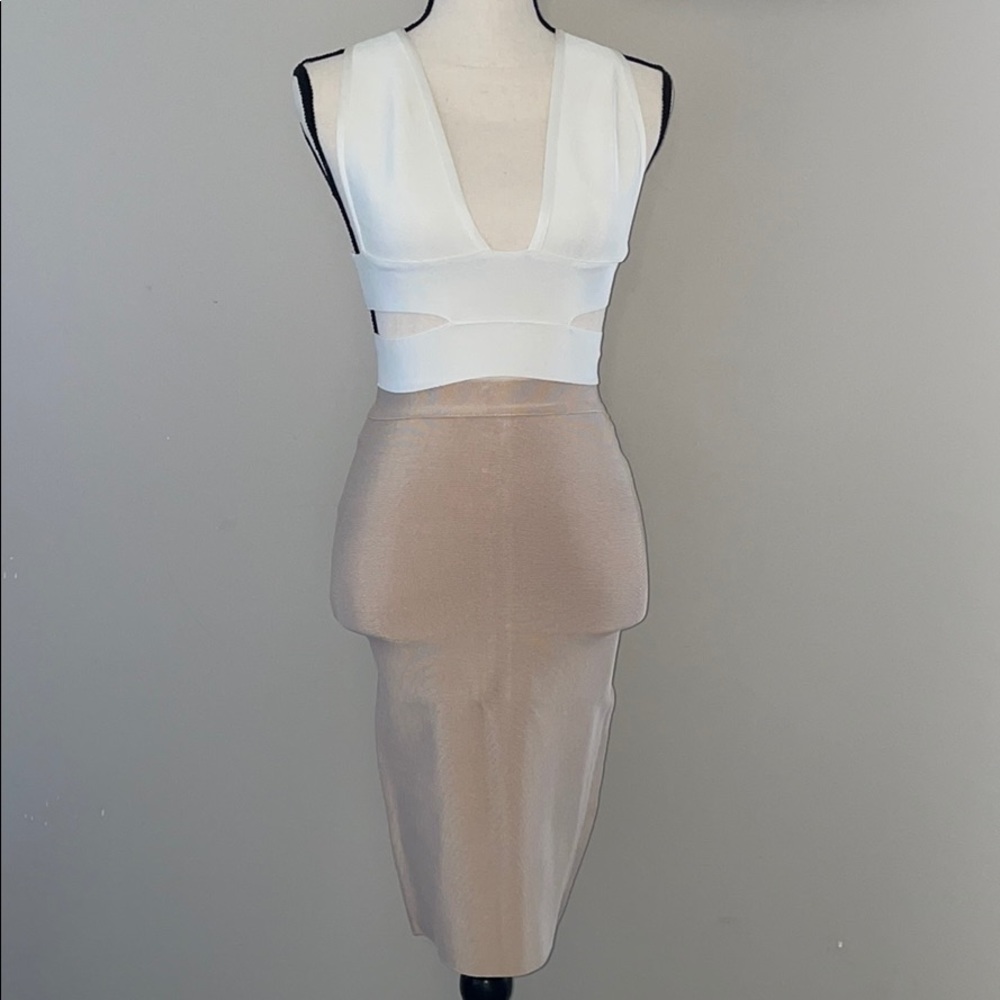 HOT MIAMI STYLES 2pcs set crossed back/long skirt